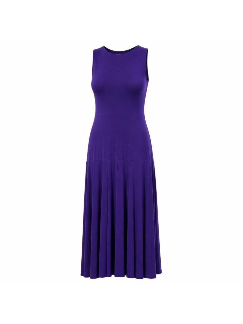 Vintage Lauren Ralph Lauren Drop Waist Midi Dress 10 Slinky Flowy Modest Stretch